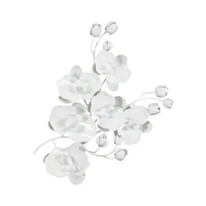 Seasonal Sale Orchid Sprig Wall Art, Medium, Metal, White