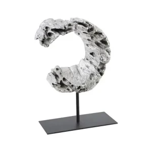 While Supplies Last Cast Eroded Wood Circle On Stand