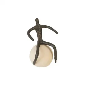 Abstract Figure On Bleached Wood Base, Bronze Finish Editor’s Pick