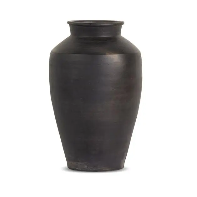 Kyland Vase In Aged Black Terracotta Best Price