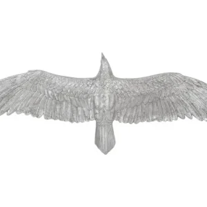 Affordable Soaring Eagle Wall Art, Resin, Silver Leaf, Large