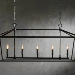 Luxury Garnet Rectangular Chandelier
