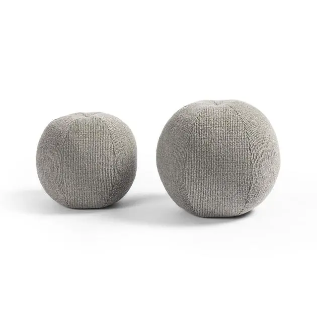 While Supplies Last Balle Outdoor Pillow, Set Of 2 In Leto Grey And Set Of 2 And 12" Diam, 10" Diam