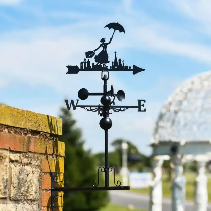 Time-Limited Slim Steel Mary Poppins Weathervane - Horizontal Fitting