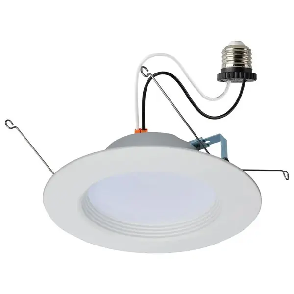 9W LED Downlight Retrofit - 5-6 Inches - CCT Selectable - Round - White Finish - 120V Latest