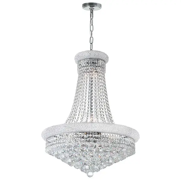 Certified Empire 17 Light Down Chandelier With Chrome Finish