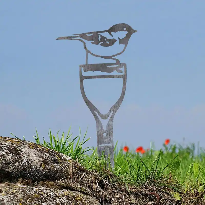 Original Coal Tit Sheet Steel Silhouette in Natural Steel Finish