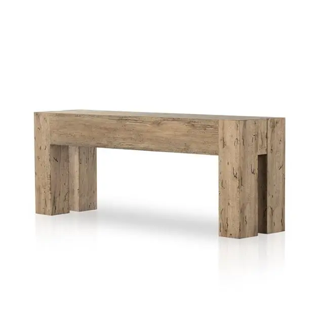 Abaso Console Table In Rustic Wormwood Oak Secure Checkout