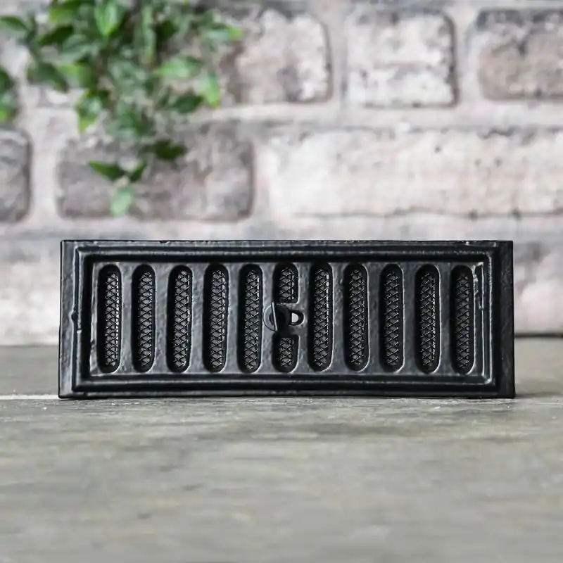 Black Cast Iron Adjustable Air Brick 9" x 3" One Day Deal
