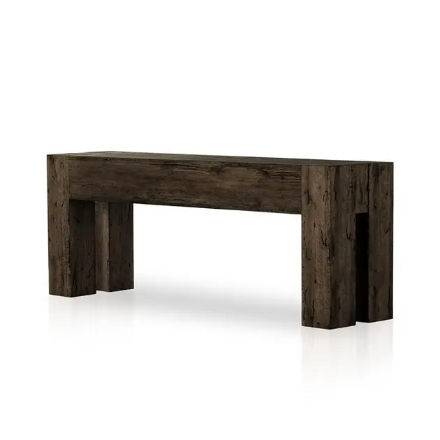Abaso Console Table In Ebony Rustic Budget