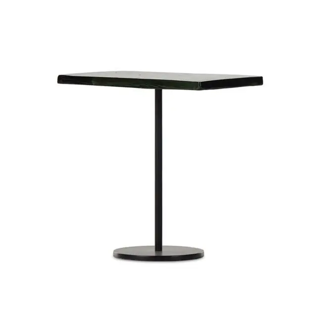 Zevon End Table In Moss Cast Glass Buy Online