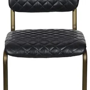 0037 Dining Chair, Steel And Leather Grab Now