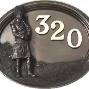 Bargain "Scottish Highlander" Bronze House Sign