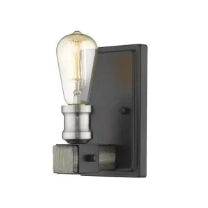 Special Discount Kirkland 1 Light Wall Sconce In Ashen Barnboard Finish
