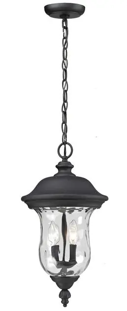 Armstrong Outdoor Chain Light In Black Finish Authentic