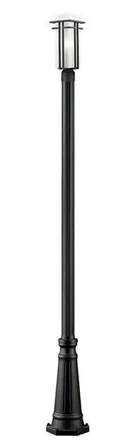 Abbey 1 Light Outdoor Post Light In Black Finish Certified