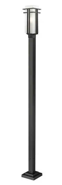 Abbey    Outdoor Post Light In Black Finish Handmade