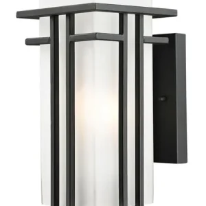 Abbey Outdoor Wall Light In Black Finish Markdown