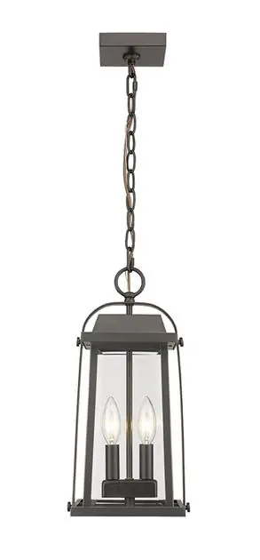 Affordable Millworks 2 Light Outdoor Chain Mount Ceiling Fixture In Oil Rubbed Bronze Finish
