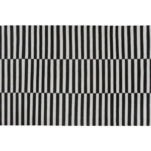 Zigby Hand-Woven Rug - Black / Ivory - 6' X 9' Direct From Factory
