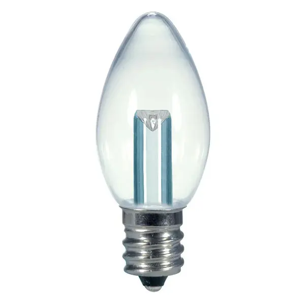 0.5 Watt LED - C7 - Clear - 2700K - Candelabra base - 120 Volt - Carded - 12-Pack Secure Checkout