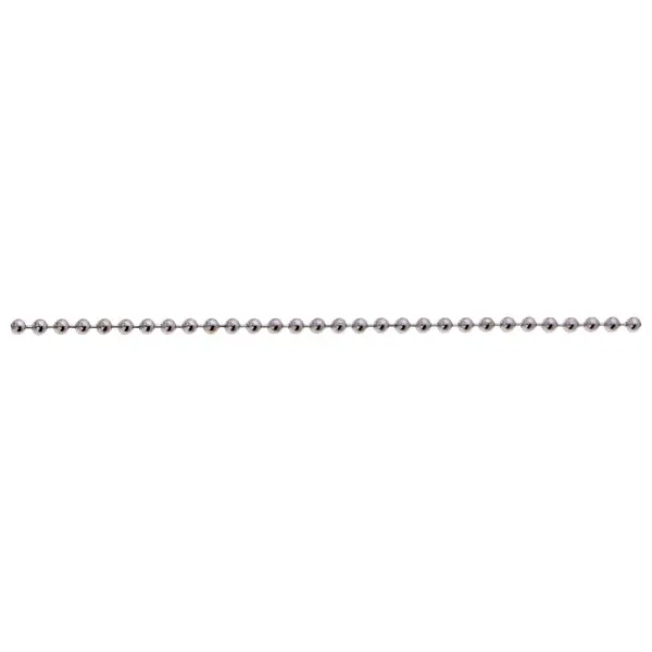 #6 Beaded Chain - 1/8" Diameter - 100 Foot Spool - Nickel Finish - Used On Pull Sockets And Switches - 32-Pack Today Only