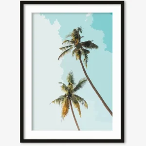 Palm Trees Illustrated Art Print Bargain